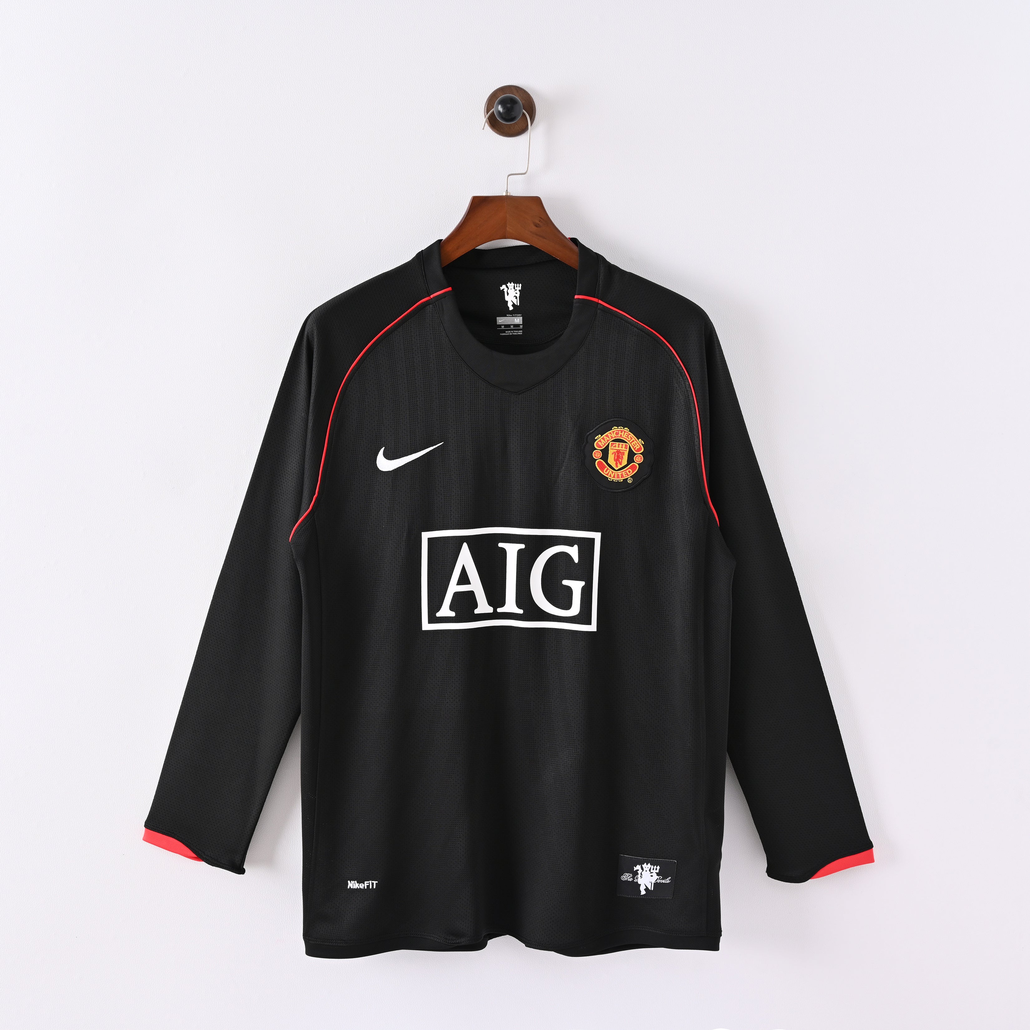 Maillot Manchester United Retro Vintage Manches Longues 2007-2008 Exterieur Homme | Foot Sport