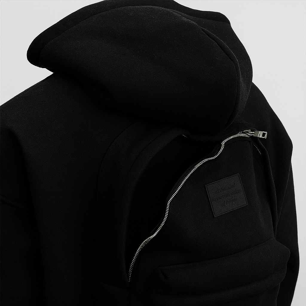 Hoodie with Integrated Backpack – Convenient for Travel