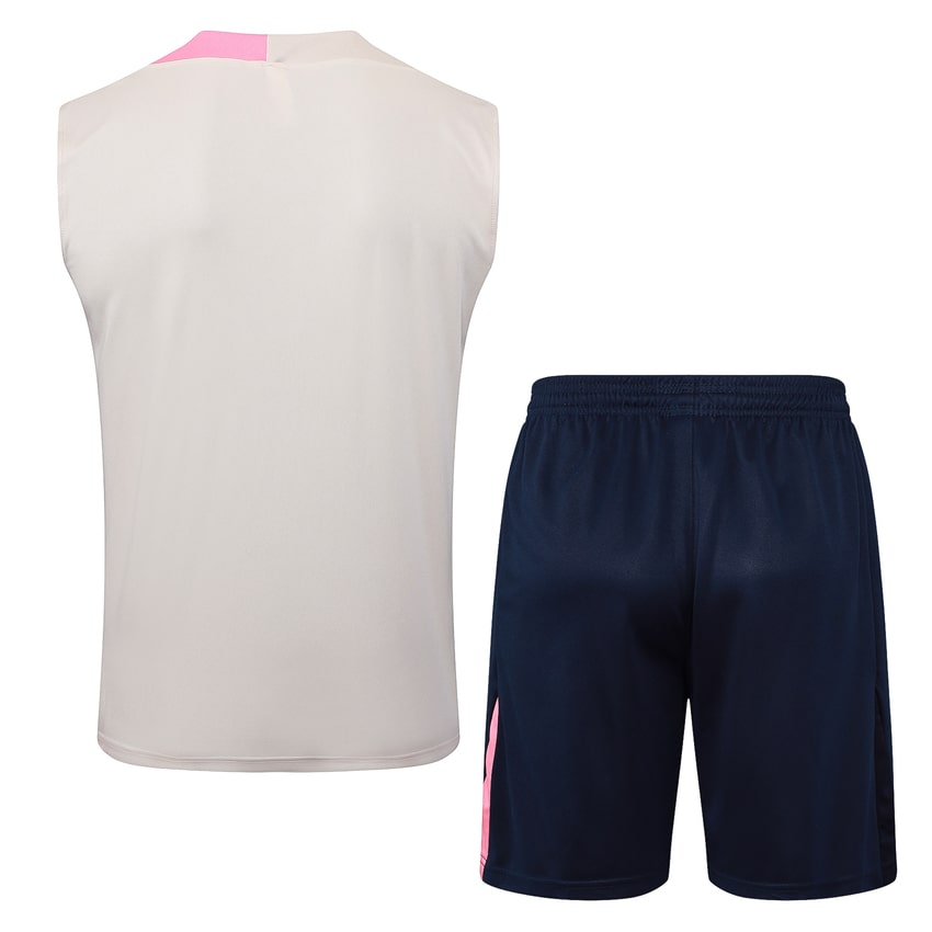 Debardeur Short Barcelone Homme 2025 2026 Beige Rose | Foot Sport