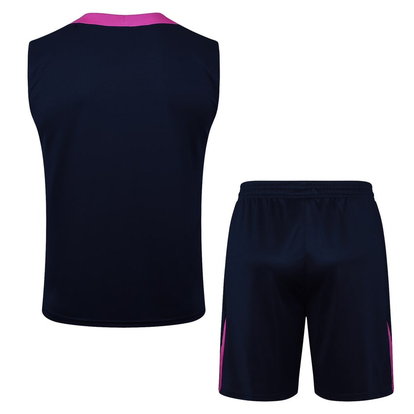 Debardeur Short Barcelone Homme 2025 2026 Noir Rose | Foot Sport