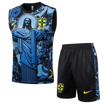 Debardeur-Short-Bresil-2024-2025-Bleu-Motif-1