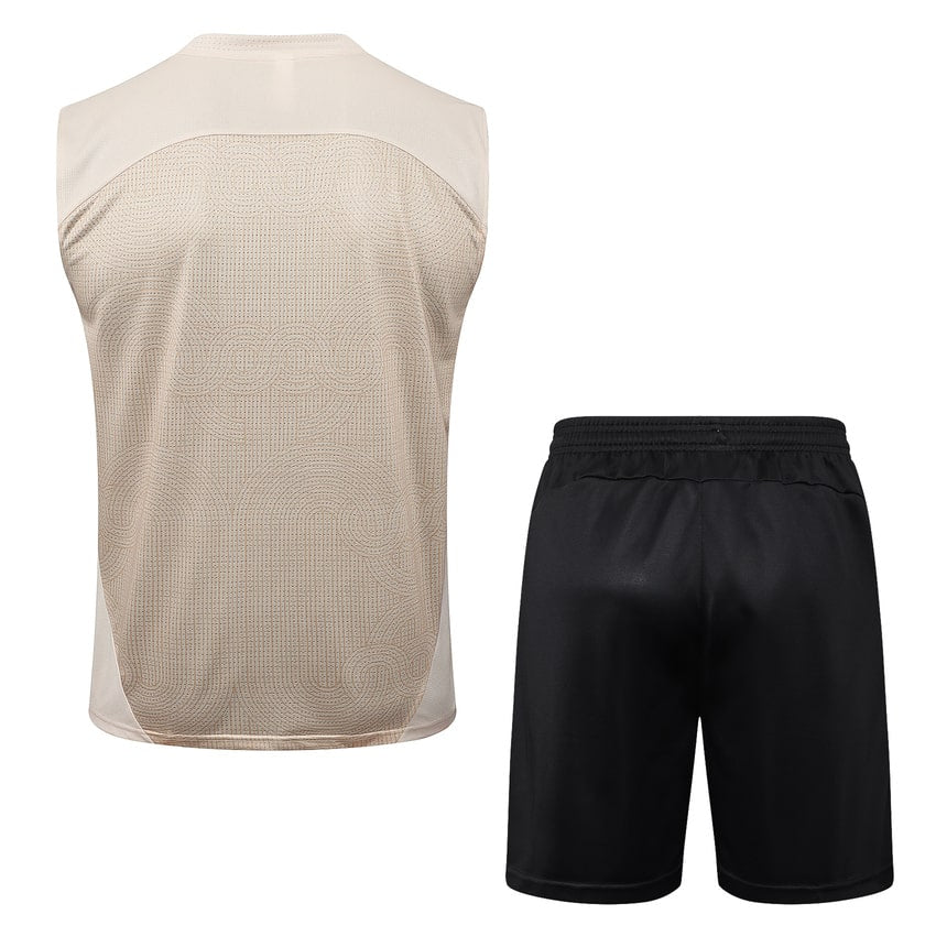 Camiseta corta sin mangas del Milan AC para hombre 2024-2025 beige | Fútbol