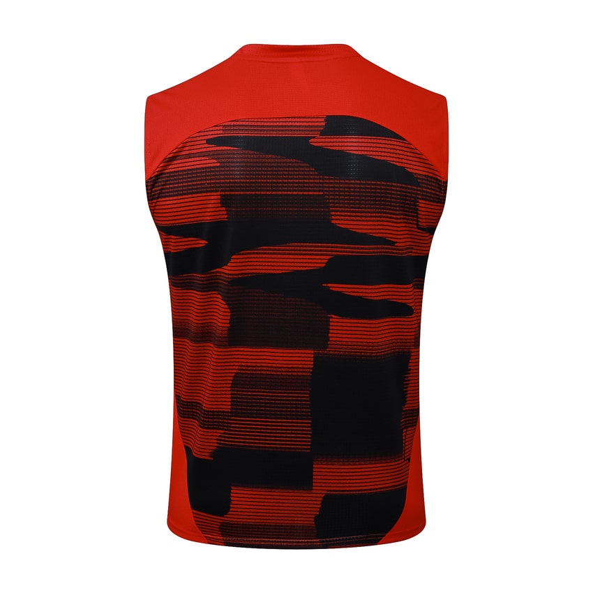 Camiseta sin mangas y pantalones cortos del AC Milan para hombre 2024-2025, rojo y negro | Fútbol