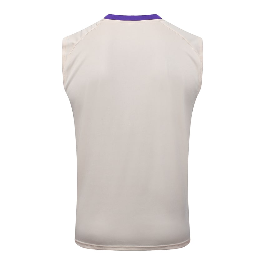 Camiseta de tirantes y pantalón corto del Real Madrid para hombre 2025-2026, color beige y morado | Fútbol