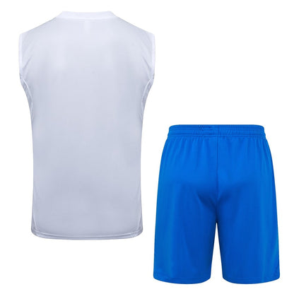 Debardeur Short Real Madrid Homme 2025 2026 Blanc Bleu | Foot Sport