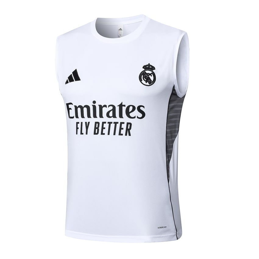Camiseta de tirantes y pantalón corto del Real Madrid para hombre 2025-2026, blanco claro | Deportes de fútbol