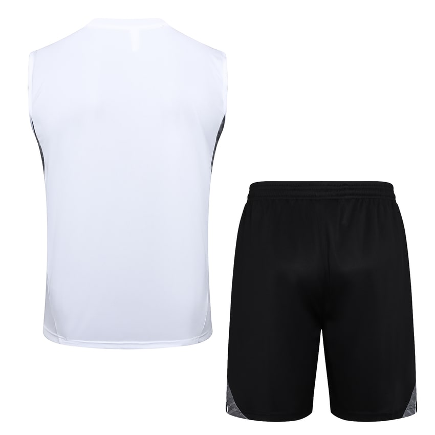 Camiseta de tirantes y pantalón corto del Real Madrid para hombre 2025-2026, blanco claro | Deportes de fútbol