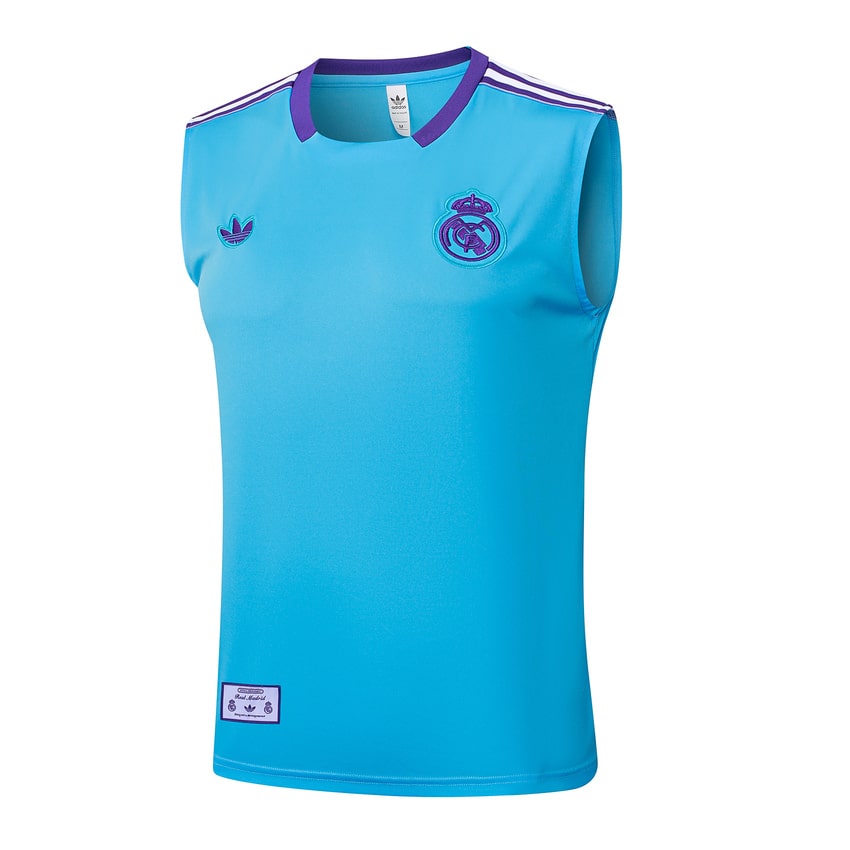 Debardeur Short Real Madrid Homme 2025 2026 Bleu Ciel | Foot Sport