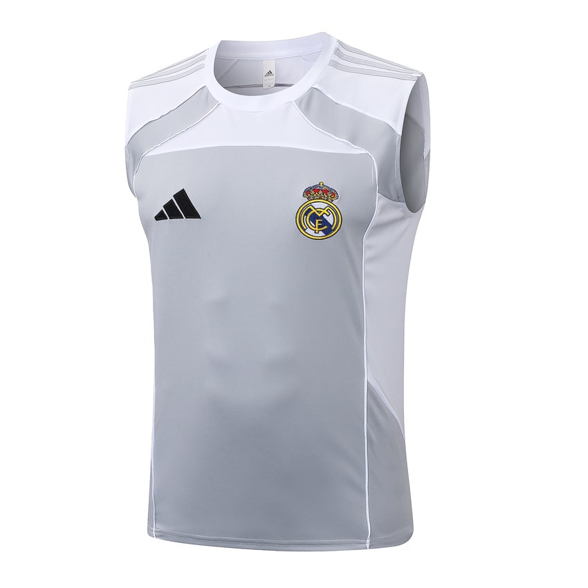 Debardeur Short Real Madrid Homme 2025 2026 Gris Blanc | Foot Sport