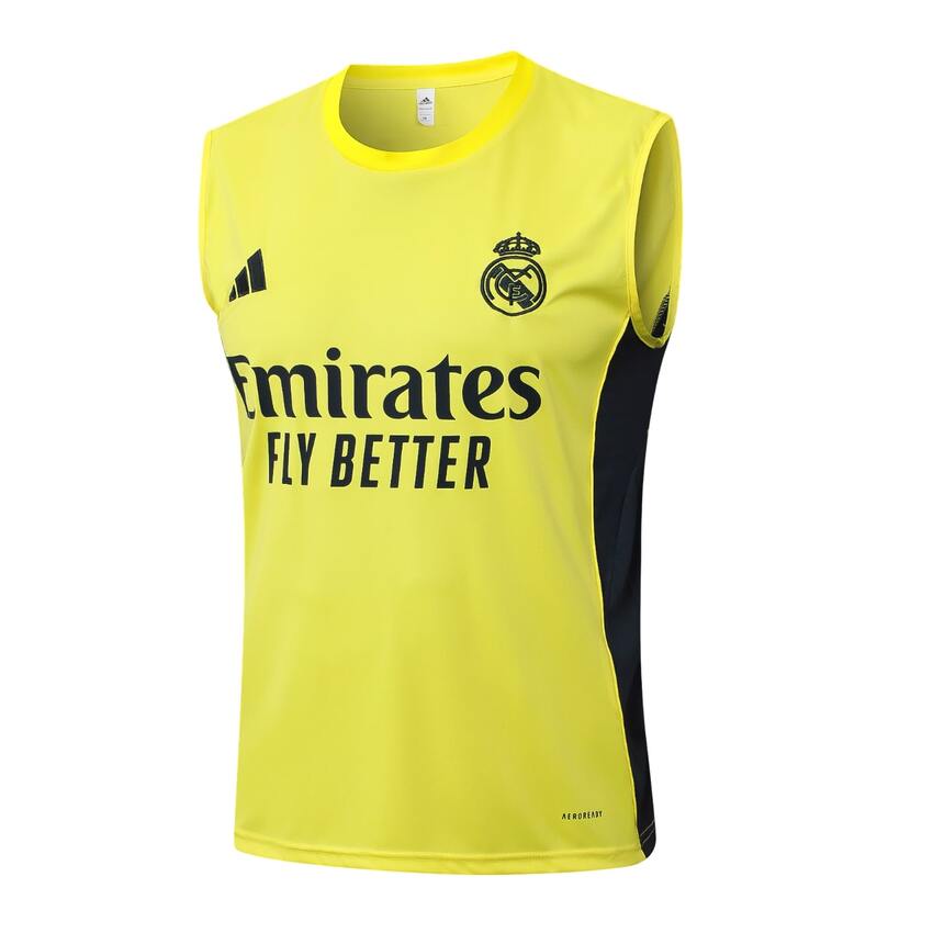 Camiseta corta amarilla de tirantes del Real Madrid 2025-2026 para hombre | Fútbol