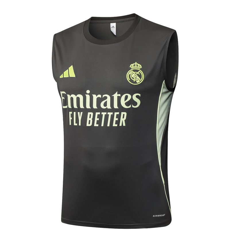 Debardeur Short Real Madrid Homme 2025 2026 Noir Jaune | Foot Sport