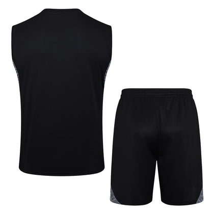 Debardeur Short Real Madrid Homme 2025 2026 Noir Sombre | Foot Sport