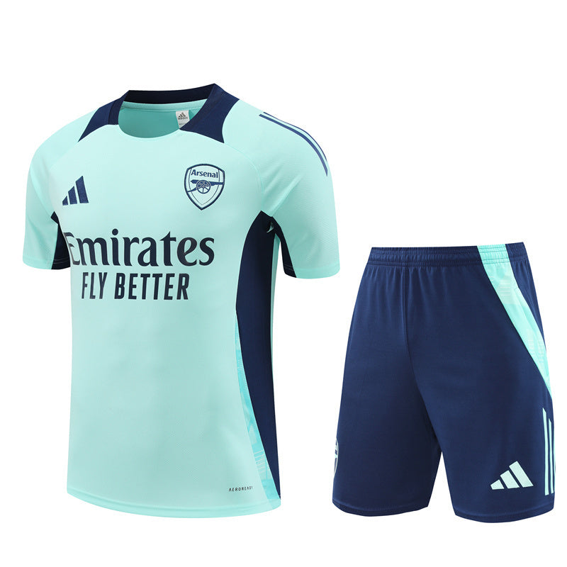 Ensemble Maillot Short Arsenal Homme/Enfant 2024 2025 Bleu Ciel | Foot Sport