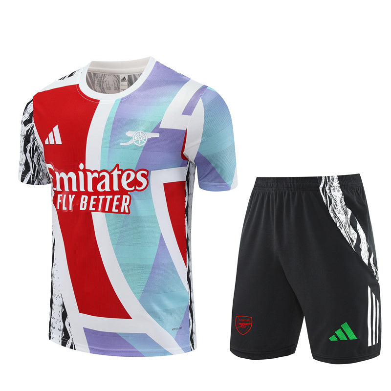 Ensemble Maillot Short Arsenal Homme/Enfant 2024 2025 Rouge Blanc Camouflage | Foot Sport