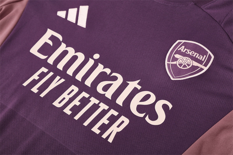 Ensemble Maillot Short Arsenal Homme/Enfant 2024 2025 Violet Rose | Foot Sport