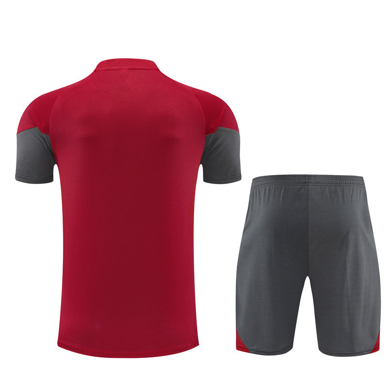 Ensemble Maillot Short Arsenal Homme/Enfant 2025 2026 Rouge Gris | Foot Sport