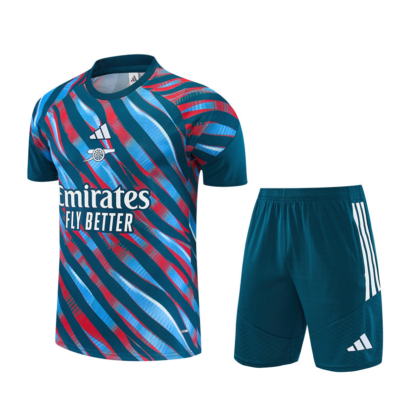 Ensemble-Maillot-Short-Arsenal-2026-2027-Bleu-Rouge-Camouflage-1