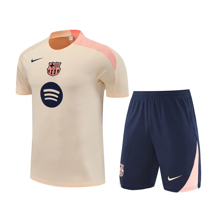 Camiseta de entrenamiento beige del Barcelona para hombre/niño 2025-2026 | Fútbol