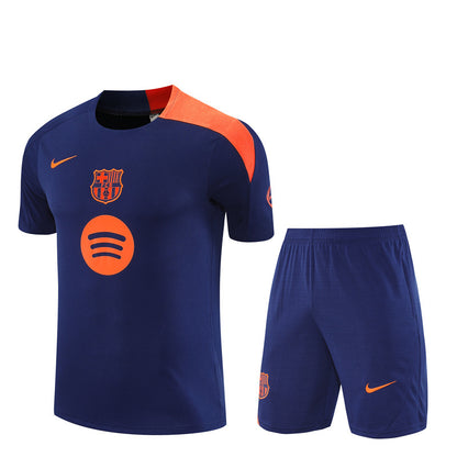 Ensemble Maillot Short Barcelone Homme/Enfant 2025 2026 Bleu Sombre | Foot Sport