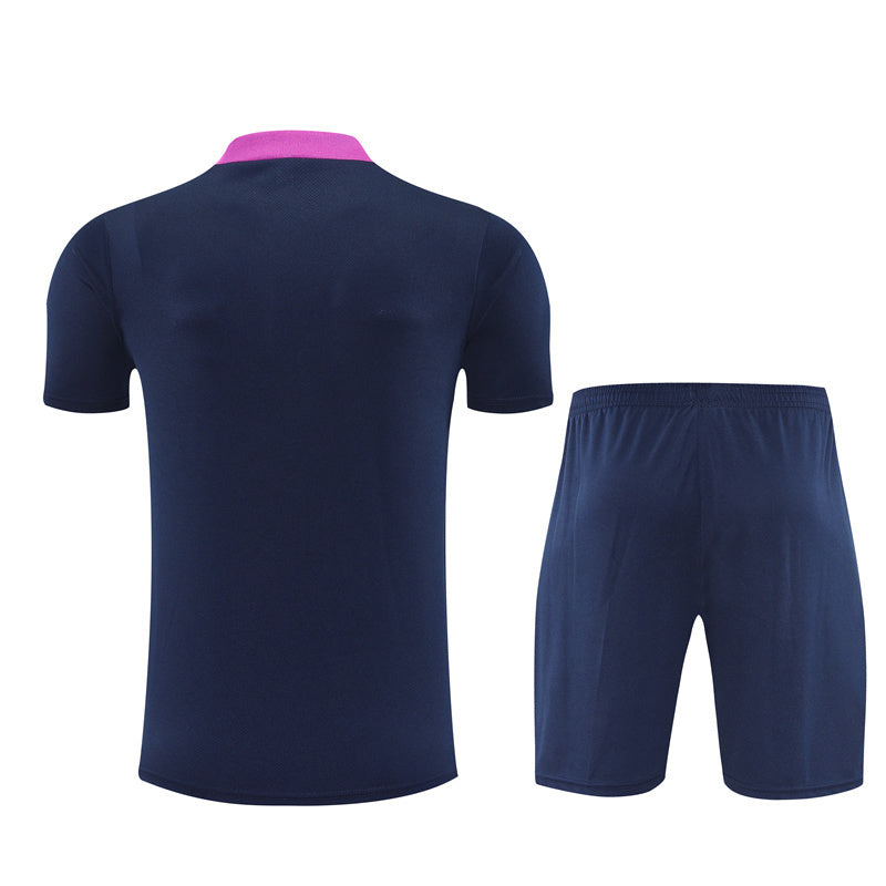 Ensemble Maillot Short Barcelone Homme/Enfant 2025 2026 Bleu Sombre Violet | Foot Sport