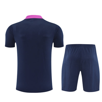 Ensemble Maillot Short Barcelone Homme/Enfant 2025 2026 Bleu Sombre Violet | Foot Sport