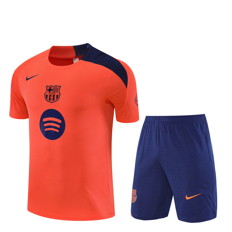 Ensemble Maillot Short Barcelone Homme/Enfant 2025 2026 Orange | Foot Sport
