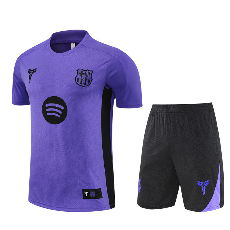 Ensemble Maillot Short Barcelone Homme/Enfant 2025 2026 Violet | Foot Sport