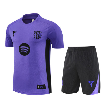 Ensemble Maillot Short Barcelone Homme/Enfant 2025 2026 Violet | Foot Sport
