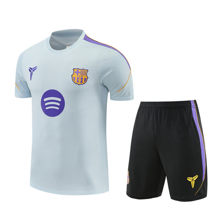 Ensemble-Maillot-Short-Barcelone-2026-2027-Gris-Clair-1