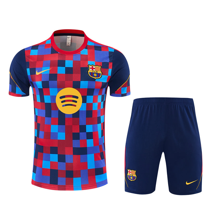 Ensemble-Maillot-Short-Barcelone-2026-2027-Rouge-Bleu-Camouflage-3