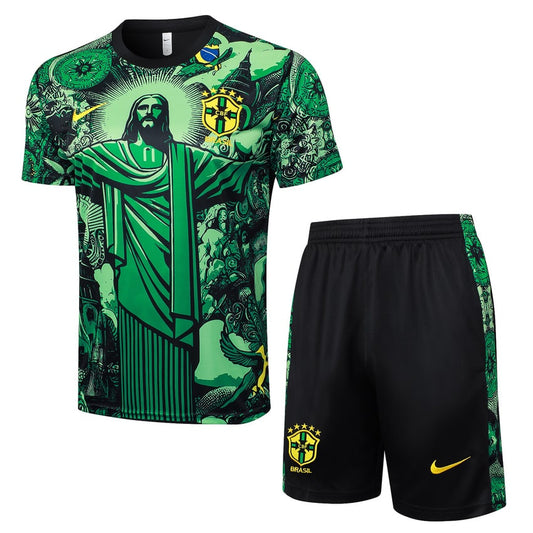 Ensemble-Maillot-Short-Bresil-2024-2025-Vert-Motif