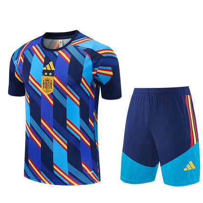 Ensemble-Maillot-Short-Espagne-2-Etoiles-2026-2027-Bleu-Royal-Camouflage-1