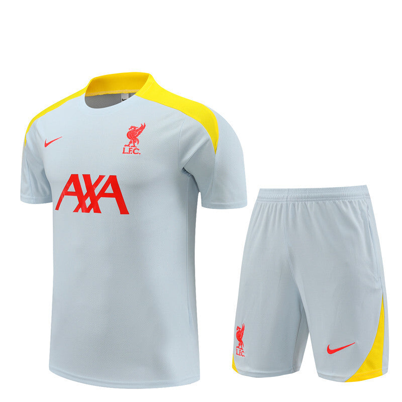 Ensemble Maillot Short Liverpool Homme/Enfant 2024 2025 Blanc | Foot Sport