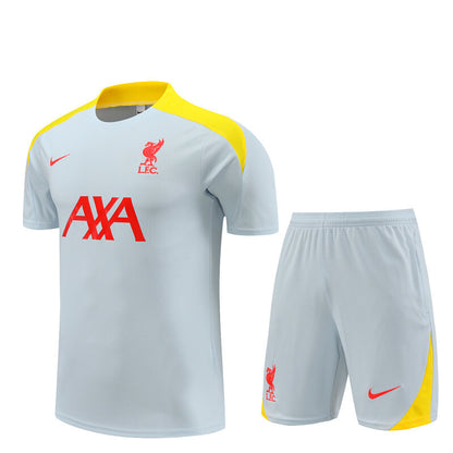 Ensemble Maillot Short Liverpool Homme/Enfant 2024 2025 Blanc | Foot Sport