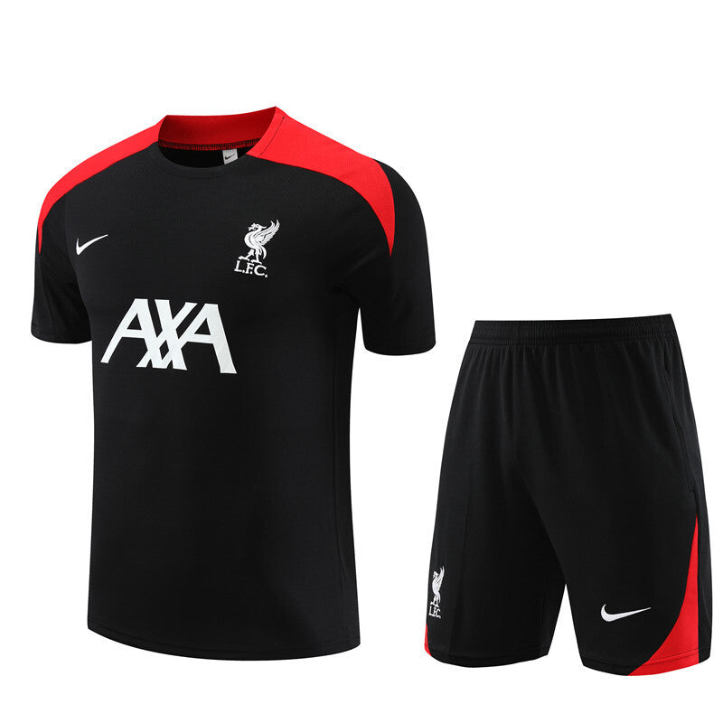 Ensemble Maillot Short Liverpool Homme/Enfant 2024 2025 Noir | Foot Sport
