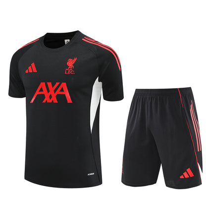 Ensemble Maillot Short Liverpool Homme/Enfant 2025 2026 Noir | Foot Sport