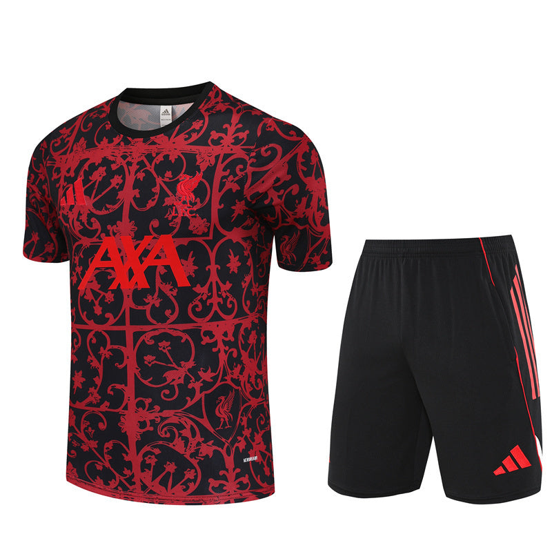 Ensemble Maillot Short Liverpool Homme/Enfant 2025 2026 Rouge Camouflage | Foot Sport