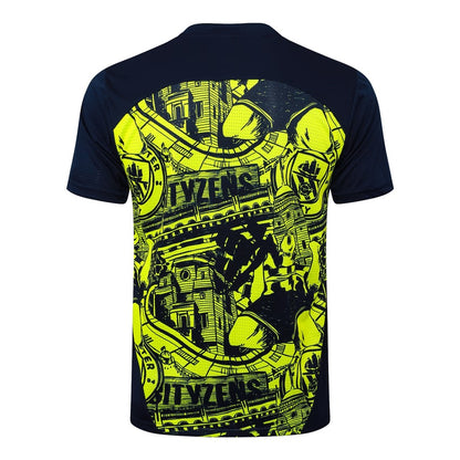 Ensemble Maillot Short Manchester City Homme 2024 2025 Jaune Noir | Foot Sport