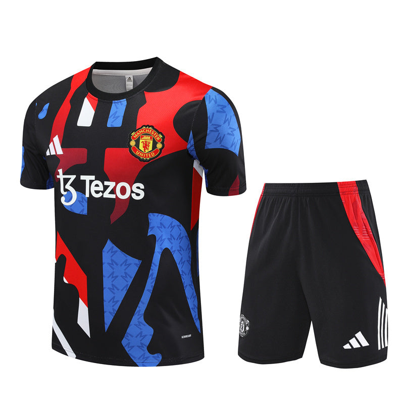 Ensemble-Maillot-Short-Manchester-United-2024-2025-Noir-Camouflage-1