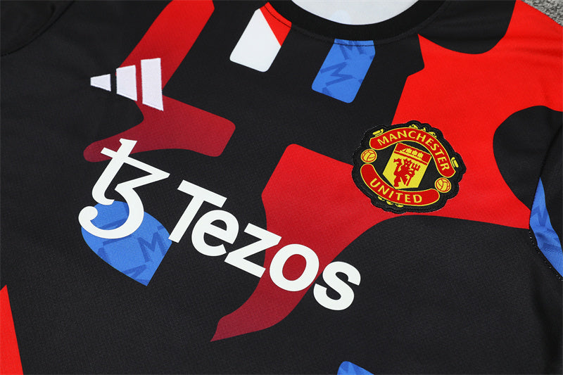 Ensemble-Maillot-Short-Manchester-United-2024-2025-Noir-Camouflage-3