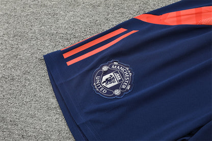 Ensemble-Maillot-Short-Manchester-United-2024-2025-Orange-Bleu-4