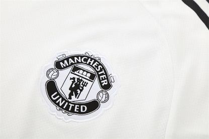 Ensemble Maillot Short Manchester United Homme/Enfant 2025 2026 Blanc Gris | Foot Sport