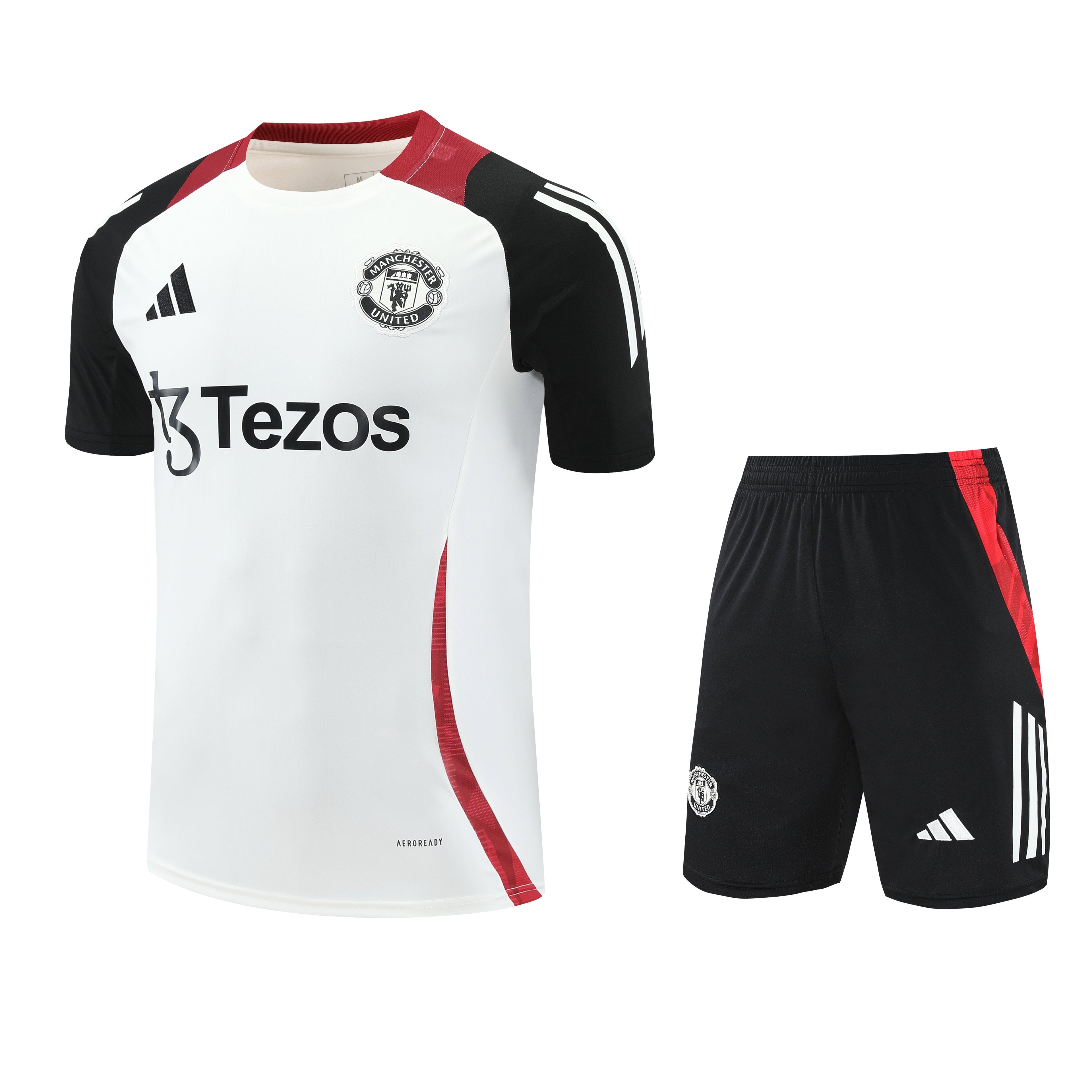 Ensemble-Maillot-Short-Manchester-United-2025-2026-Blanc-Noir-1