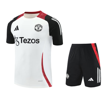 Ensemble-Maillot-Short-Manchester-United-2025-2026-Blanc-Noir-1