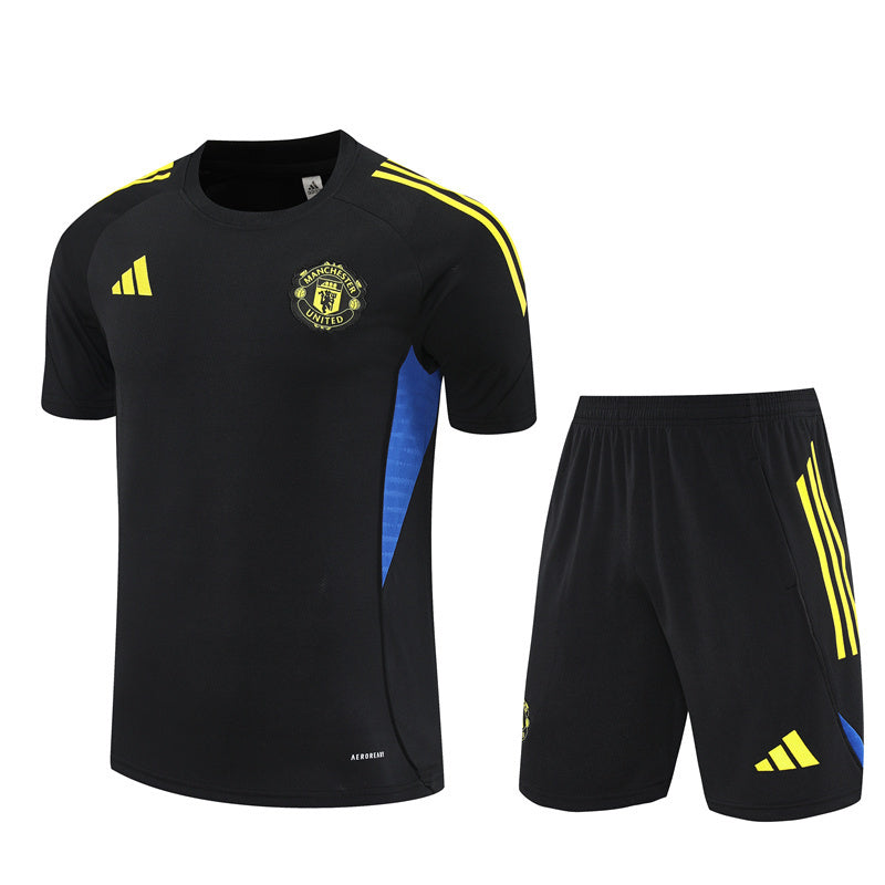 Ensemble Maillot Short Manchester United Homme/Enfant 2025 2026 Noir | Foot Sport