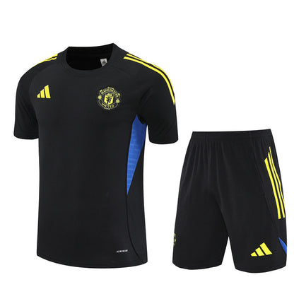 Ensemble Maillot Short Manchester United Homme/Enfant 2025 2026 Noir | Foot Sport