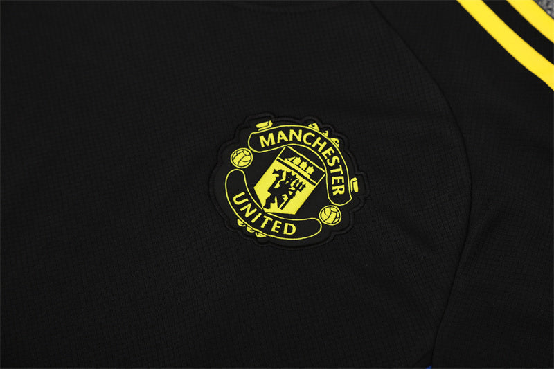 Ensemble Maillot Short Manchester United Homme/Enfant 2025 2026 Noir | Foot Sport