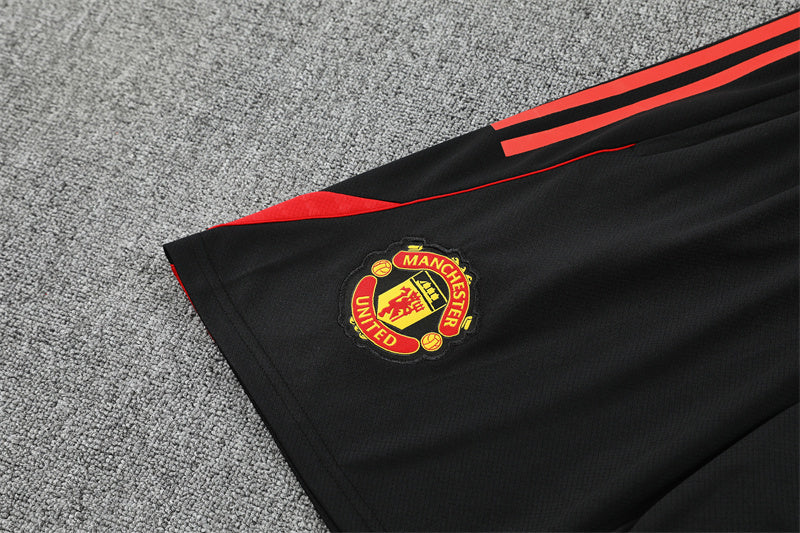 Ensemble Maillot Short Manchester United Homme/Enfant 2025 2026 Rouge Noir | Foot Sport
