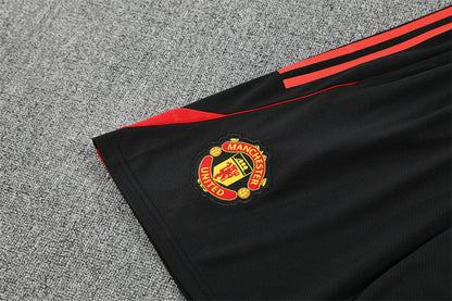 Ensemble Maillot Short Manchester United Homme/Enfant 2025 2026 Rouge Noir | Foot Sport