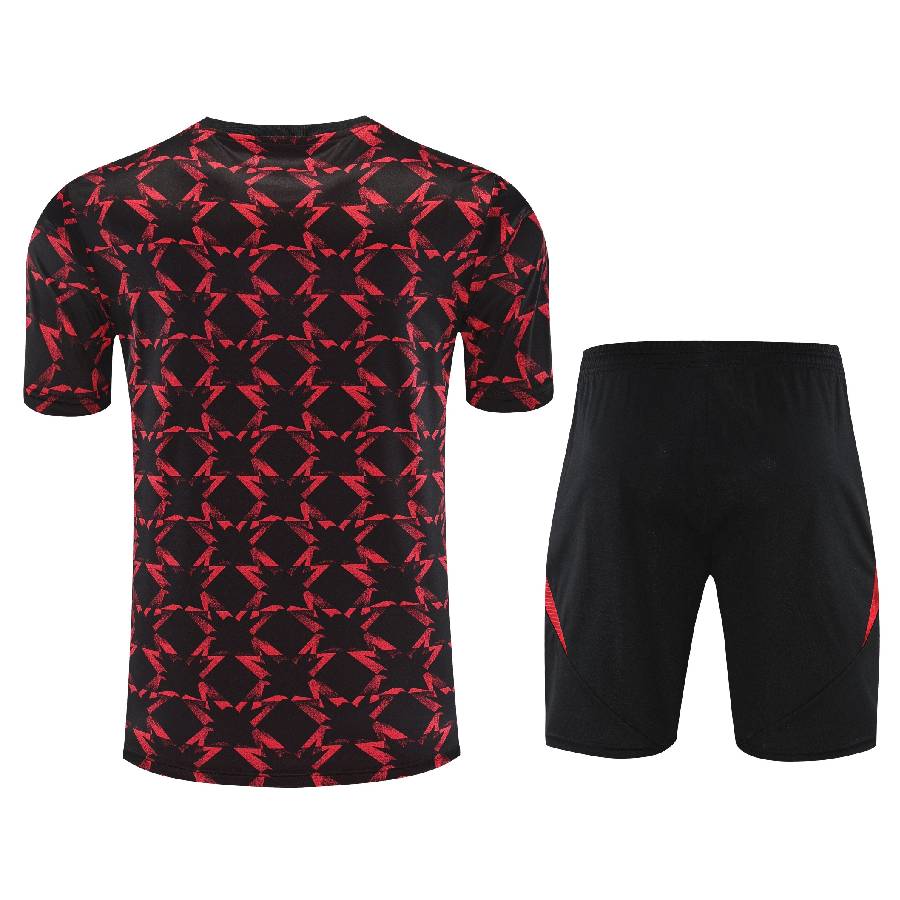 Ensemble-Maillot-Short-Manchester-United-2025-2026-Rouge-Noir-Motif-2